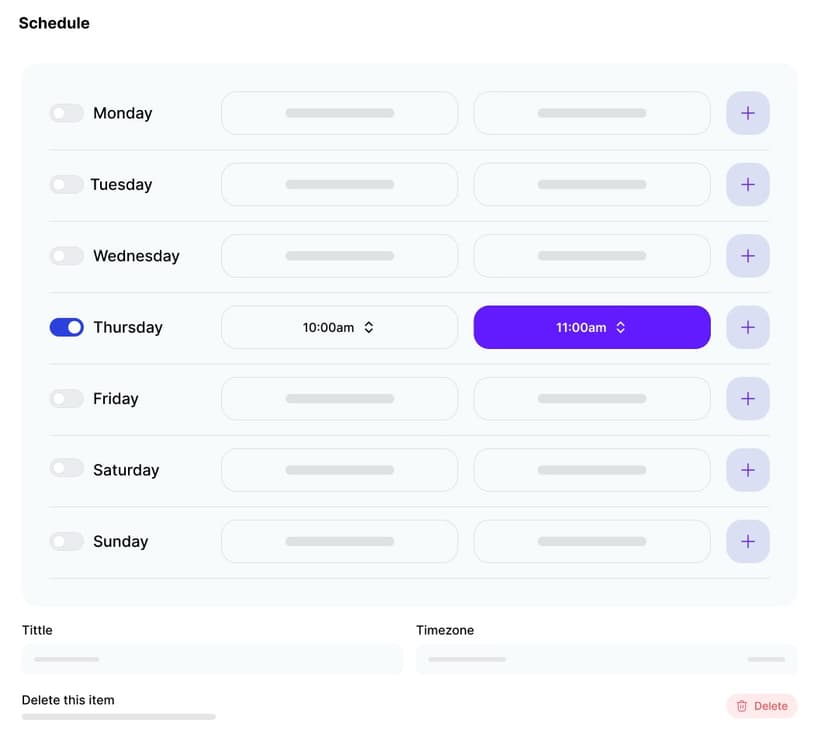 Custom Forms